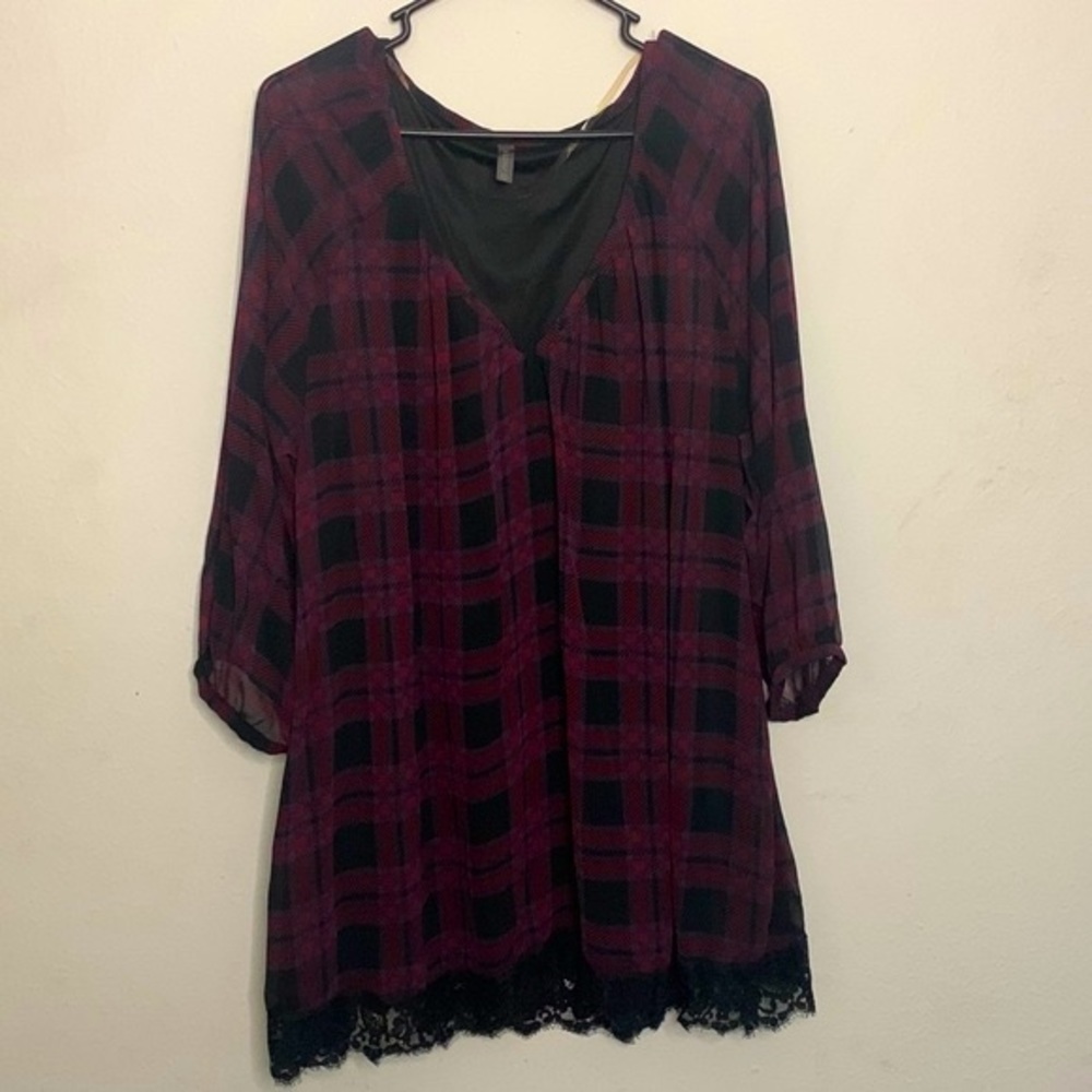 Women’s Massani Plus Size Plaid Top, 1X